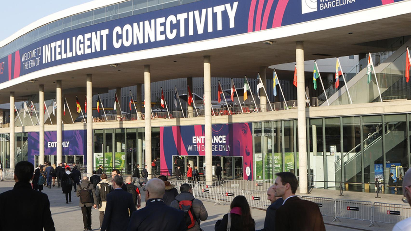 Una de las entradas del Mobile World Congress de Barcelona.