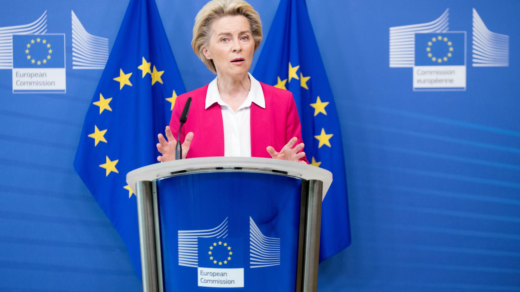 La presidenta Von der Leyen, durante la presentación del nuevo Pacto sobre Inmigración