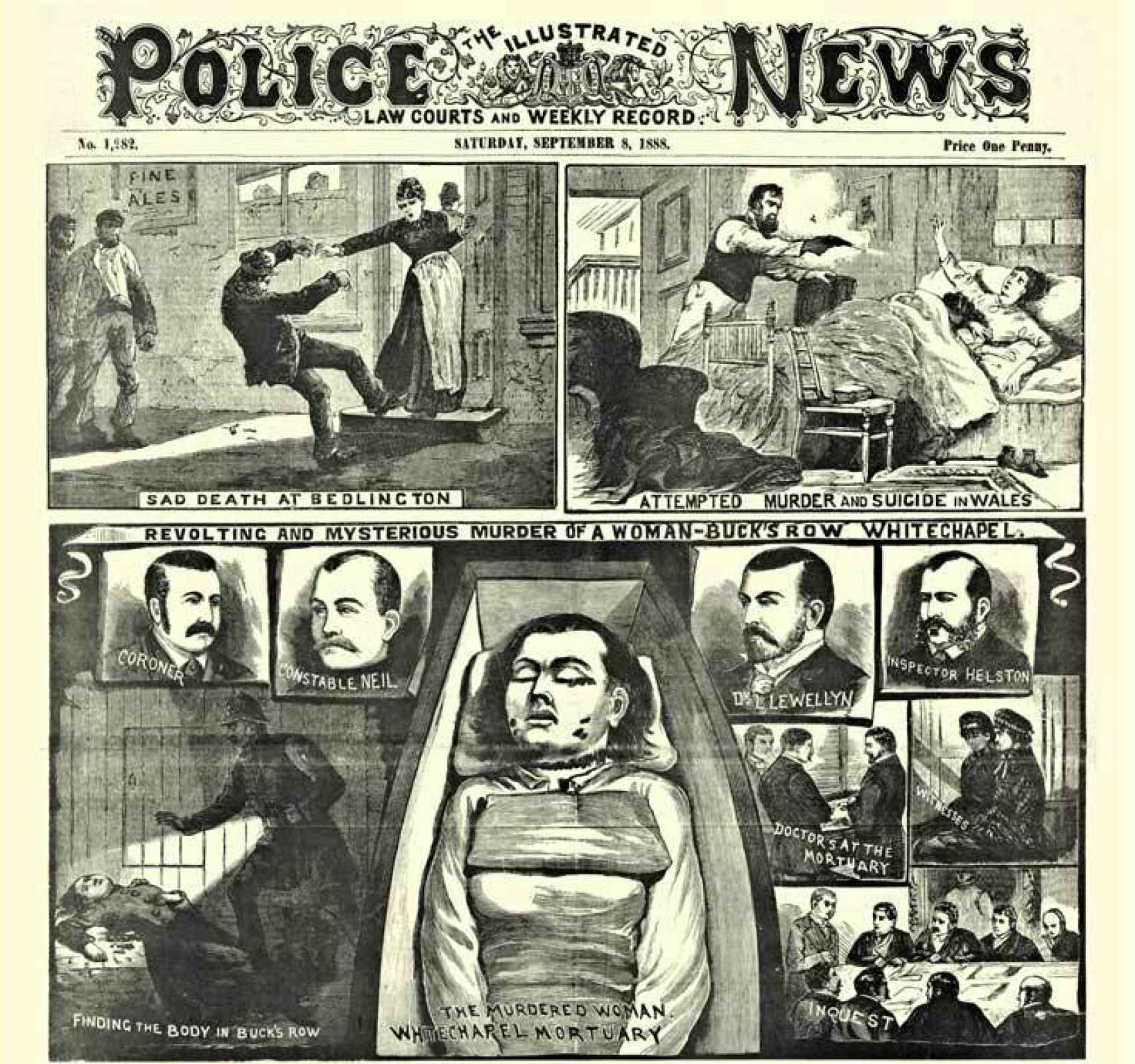 Portada del Illustrated Police News sobre el asesinato de Polly Nichols.