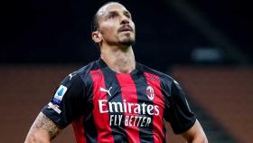 Zlatan Ibrahimovic en un partido con el AC Milan