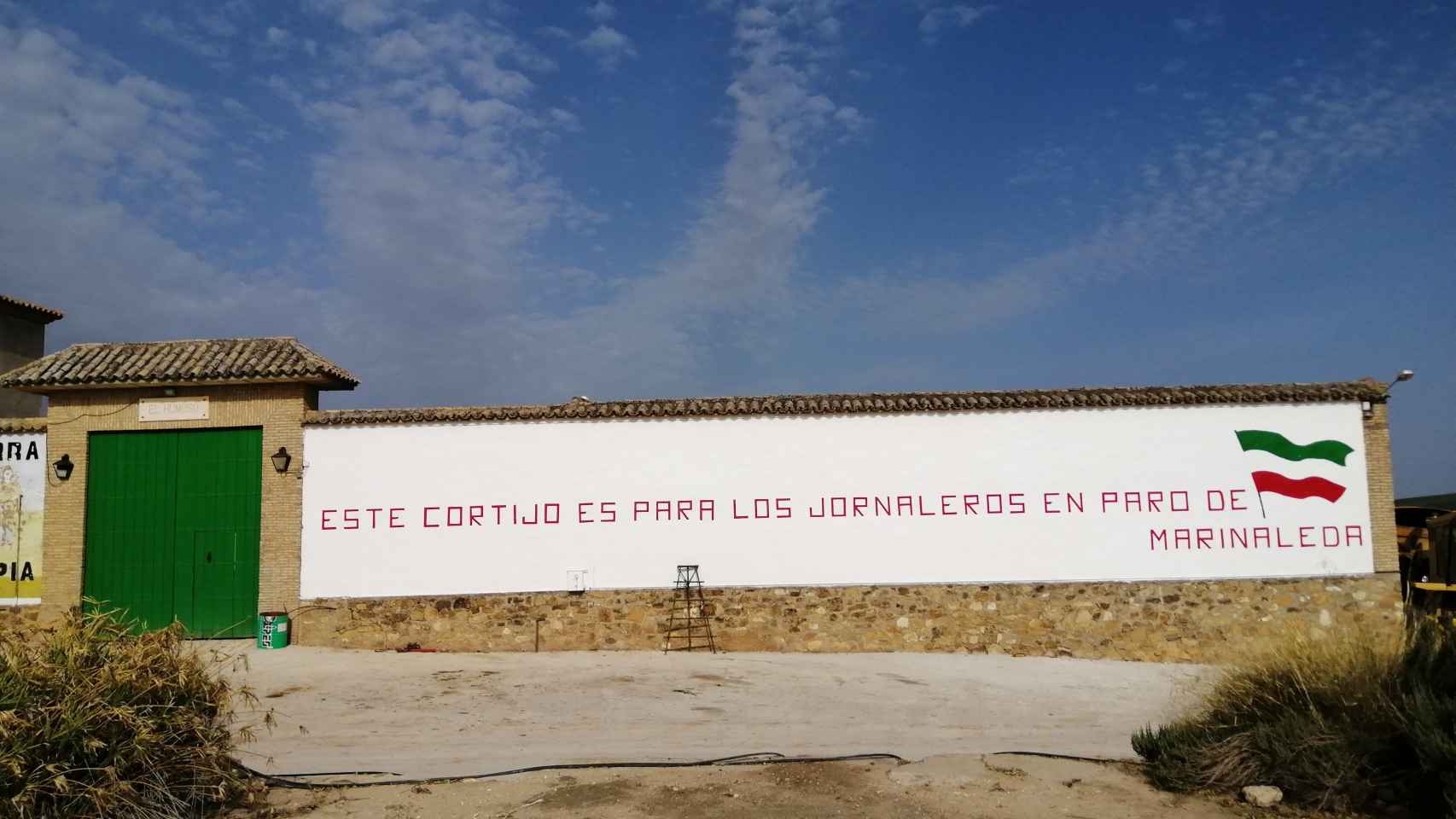 La finca El Humoso, cedida por la Junta de Andalucía a la Marinaleda de Sánchez Gordillo para usarla como cooperativa.