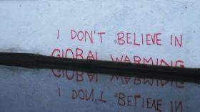 I don’t believe in global warming (Banksy, 2009).