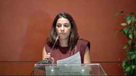 Cristina Menéndez Felez, durante el discurso en la entrega de despachos de jueces.
