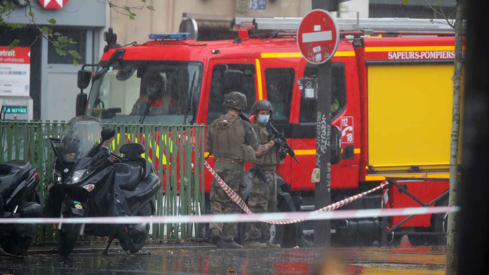 Dispositivo policial tras el ataque a la revista satírica 'Charlie Hebdo'.