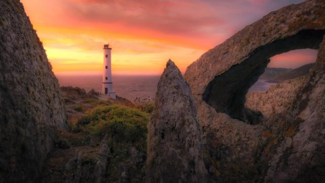 Atardecer en la costa gallega.