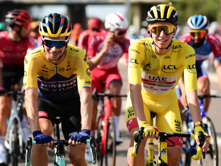 Roglic y Pogacar, paz después de la batalla en el Tour