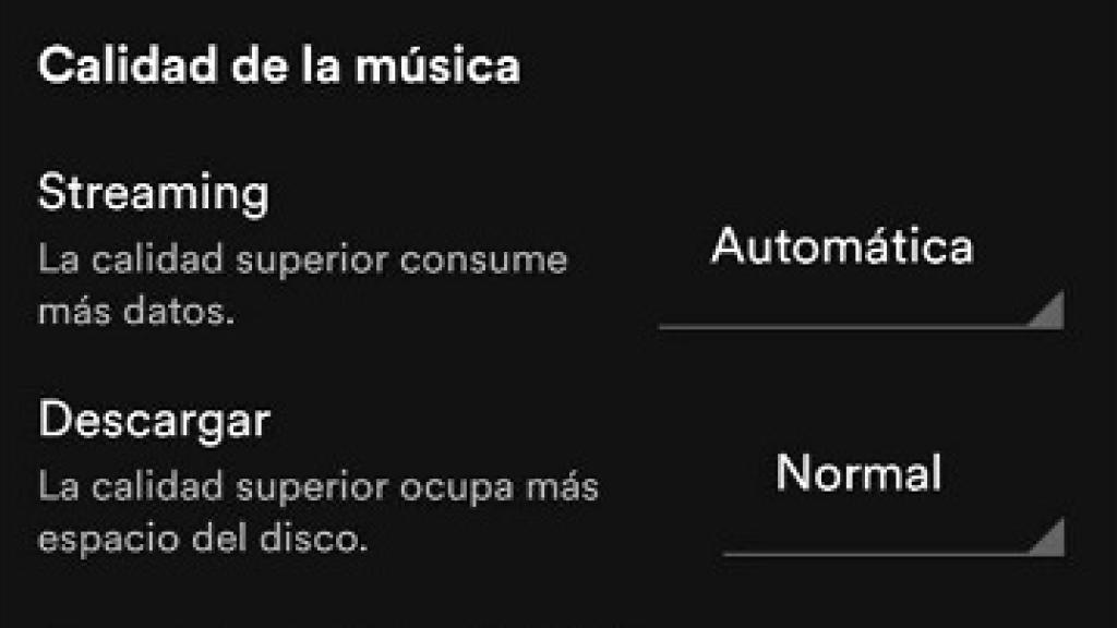 Ajustes de Spotify