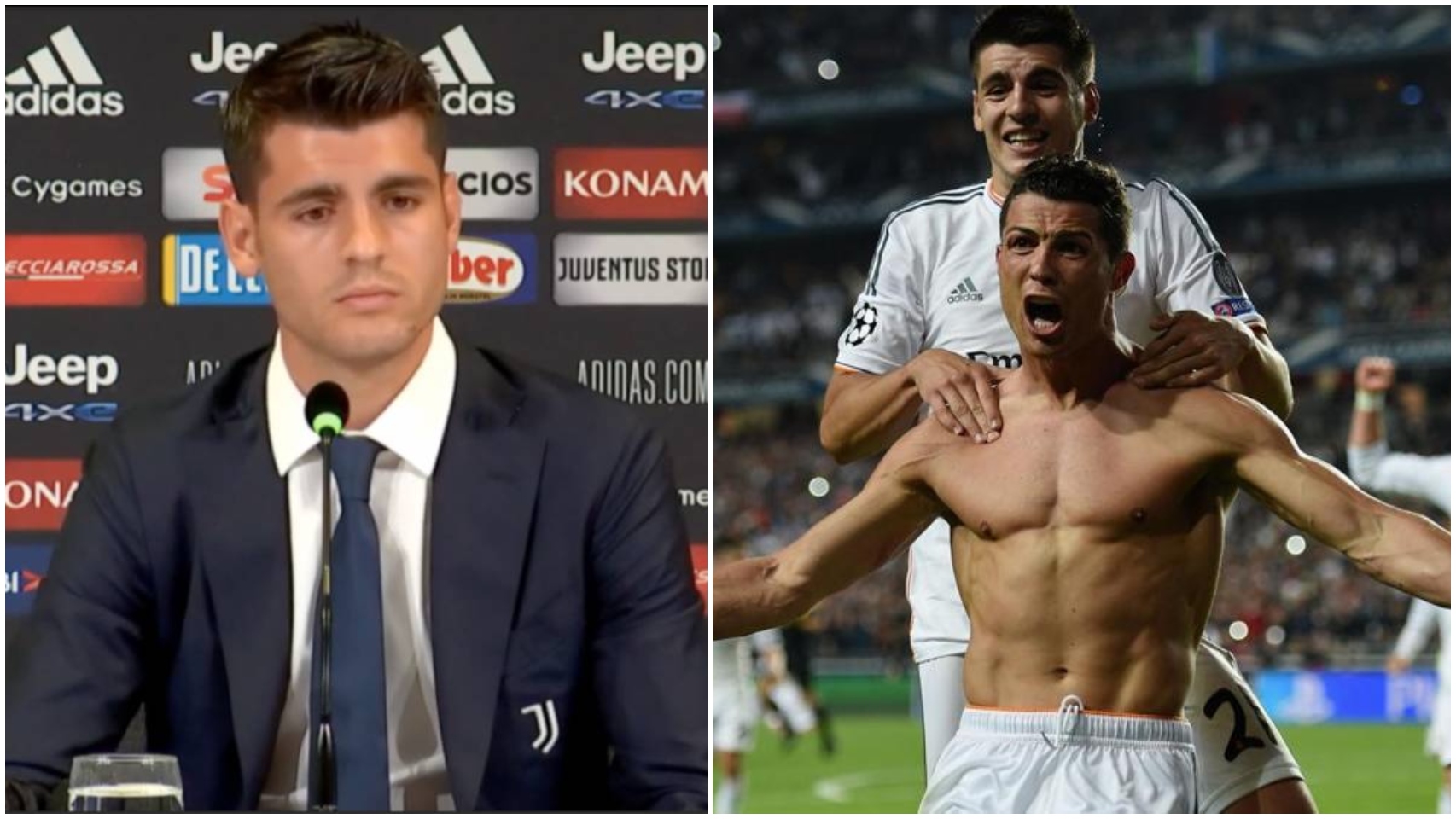 Morata y Cristiano Ronaldo