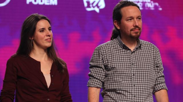 Imagen de archivo de Pablo Iglesias e Irene Montero en un acto político.