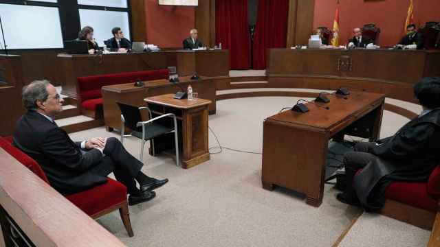 Imagen del juicio a Torra en el Tribunal Superior catalán, en noviembre de 2019./