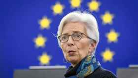 La presidenta del BCE, Christine Lagarde, durante una comparecencia ante la Eurocámara.