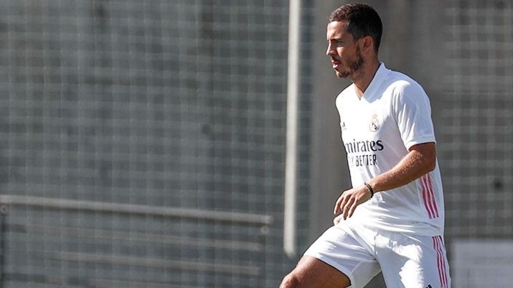 Eden Hazard, con la camiseta del Real Madrid