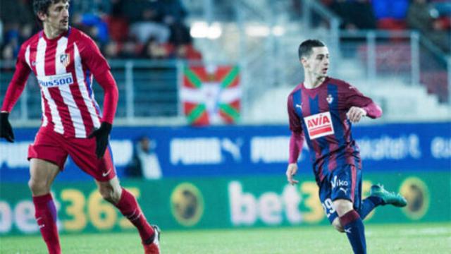 Dorrio en un partido de Copa del Rey frente al Atlético de Madrid con el Éibar. Foto: SD Eibar