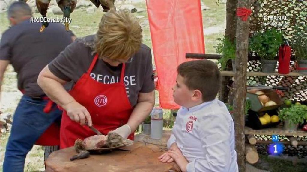 Celia y Albert durante su conversación en 'MasterChef Celebrity'.