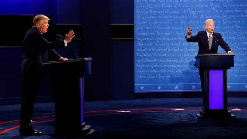 Primer debate electoral entre Donald Trump y Joe Biden.