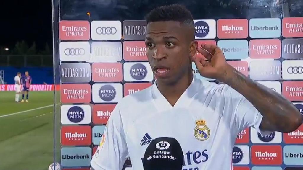 Vinicius en la entrevista post-partido