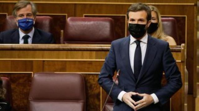 Pablo Casado, presidente del PP, en el Congreso.