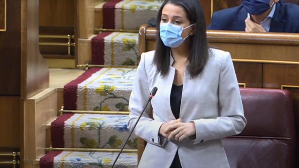 Inés Arrimadas, presidenta de Ciudadanos, en el Congreso de los Diputados.