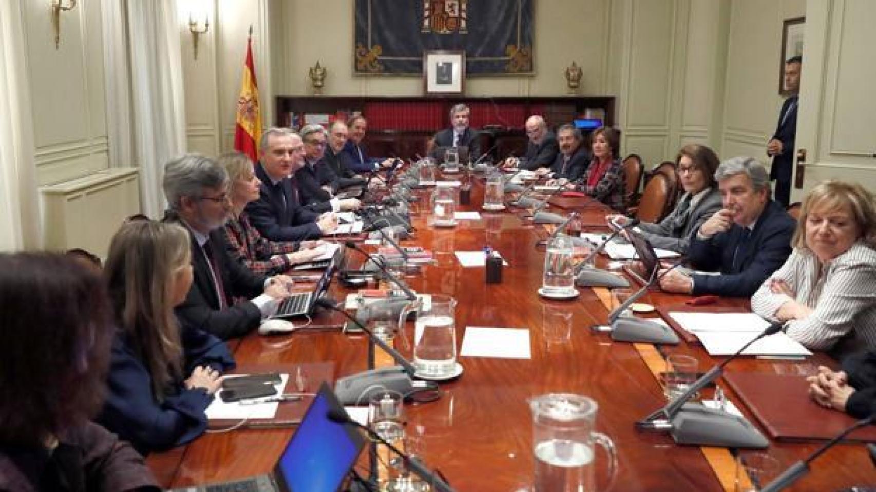 Reunión del pleno del CGPJ en una imagen de archivo./