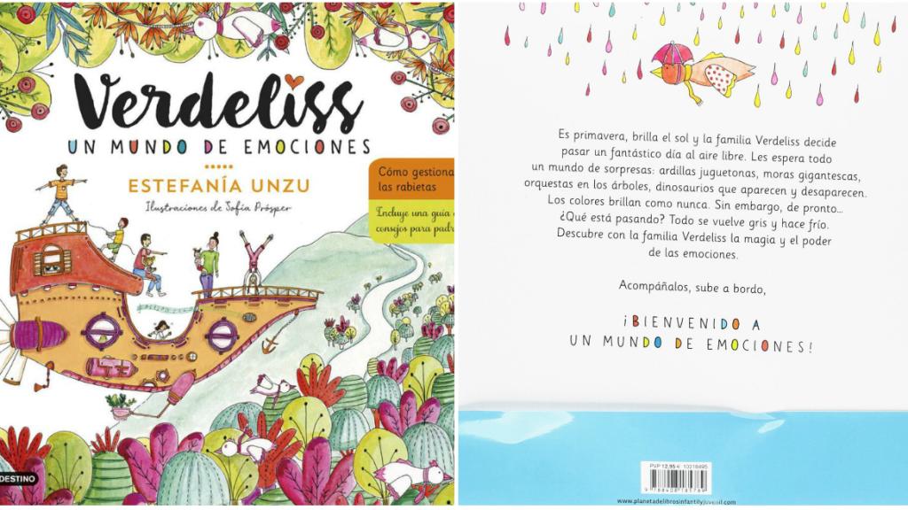 Portada y contraportada del libro de Verdeliss.