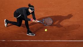 Muguruza, durante el partido ante Pliskova.