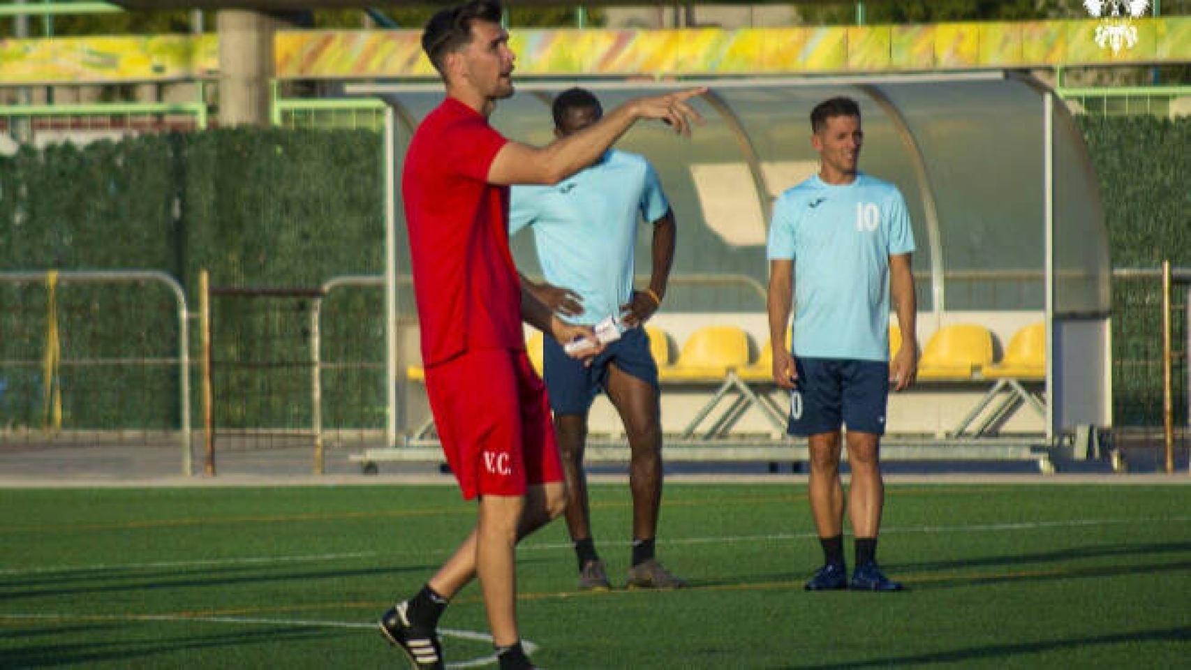 Víctor Cea durante un entrenamiento. Foto: CF Talavera