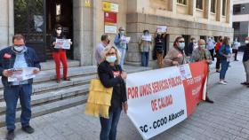 Una imagen de la protesta que ha tenido lugar en Albacete