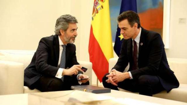 Carlos Lesmes y Pedro Sánchez en una foto de archivo./