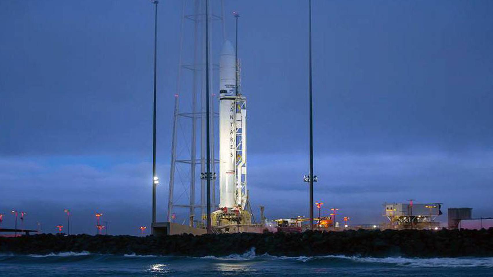 La nave Cygnus con suministros para la Estación Espacial Internacional.