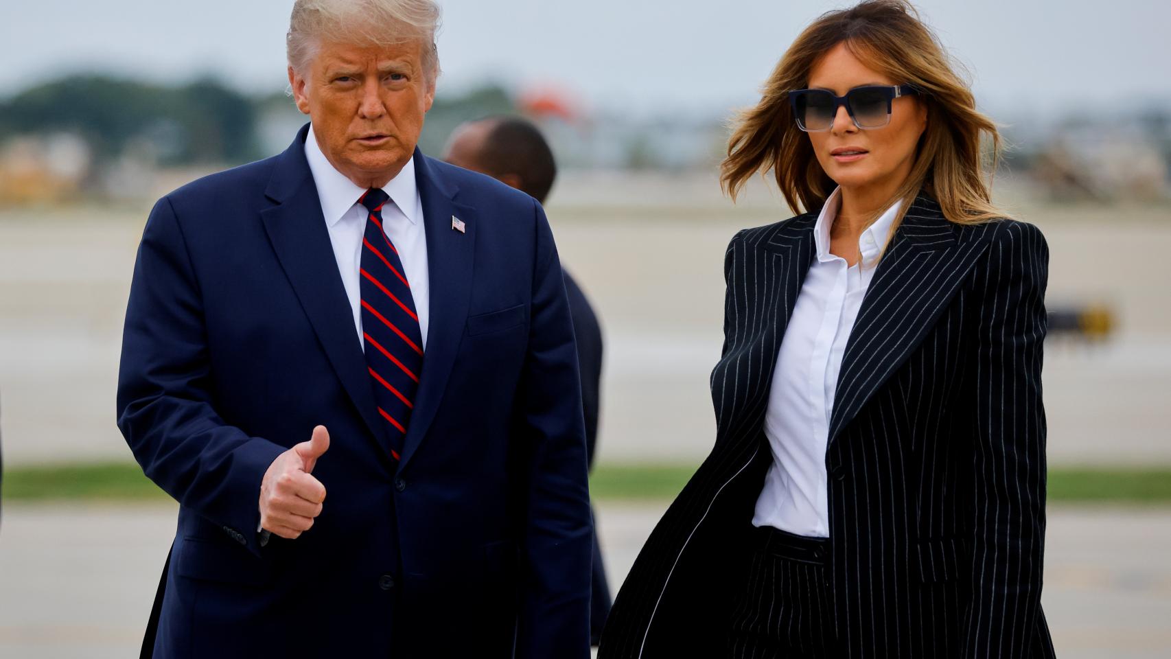 Donald Trump y Melania Trump el pasado miércoles en Cleveland.