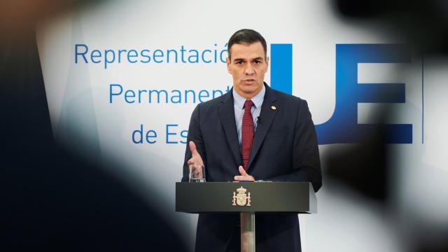 Pedro Sánchez, tras la cumbre extraordinaria de la UE celebrada en Bruselas.