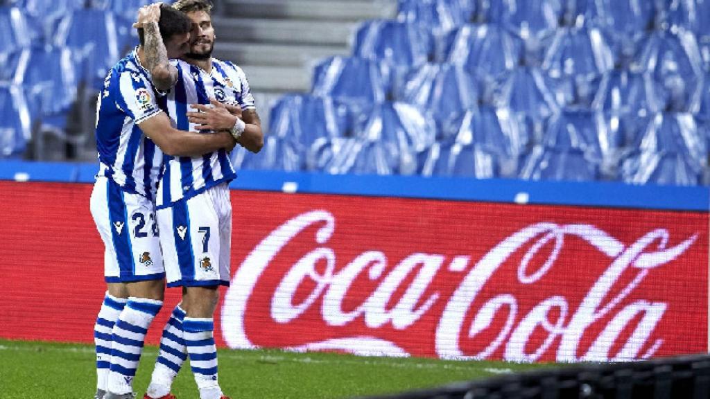 La Real Sociedad celebra un gol