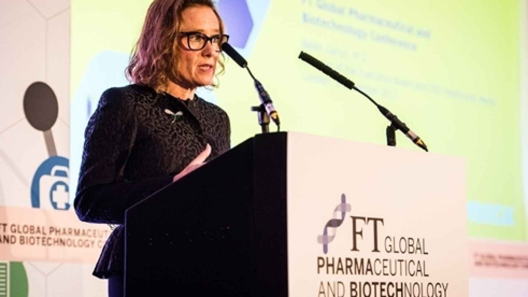 Belén Garijo en el FT Global Pharmaceutical and Biotechnology Conference de 2017.