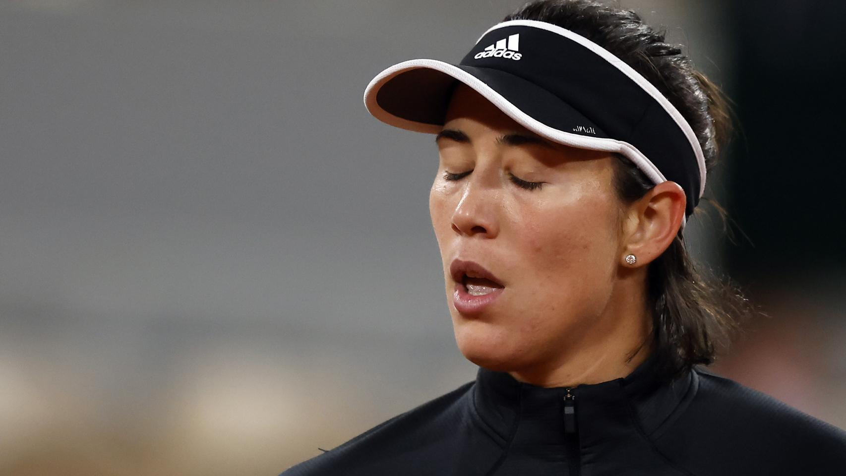 Muguruza, durante el partido ante Collins.