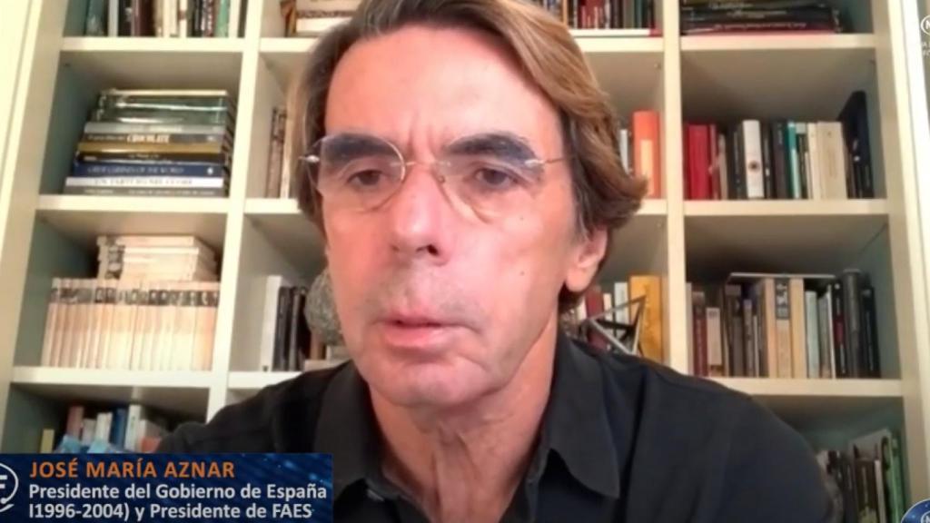 José María Aznar, expresidente del Gobierno, en el Nueva Economía Fórum.