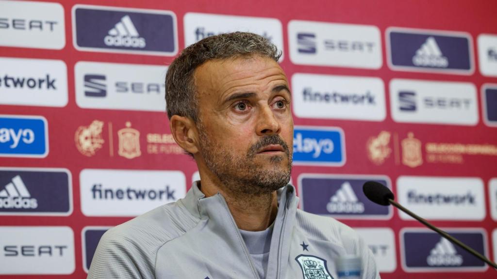 Luis Enrique, durante la rueda de prensa de la selección española de fútbol