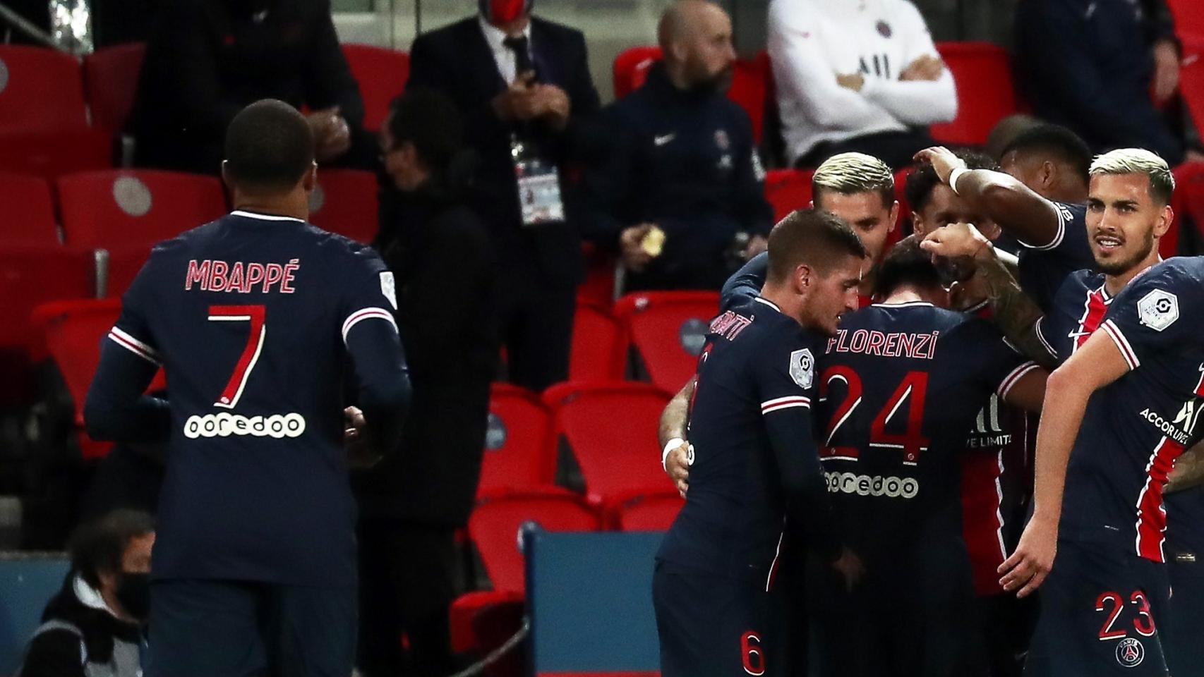 Mbappé celebra con el PSG