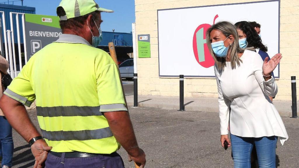 Milagros Tolón, este martes en el Polígono de Toledo (Ó. HUERTAS)