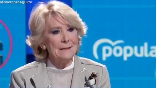 La expresidenta de la Comunidad de Madrid, Esperanza Aguirre, este martes en TVE.