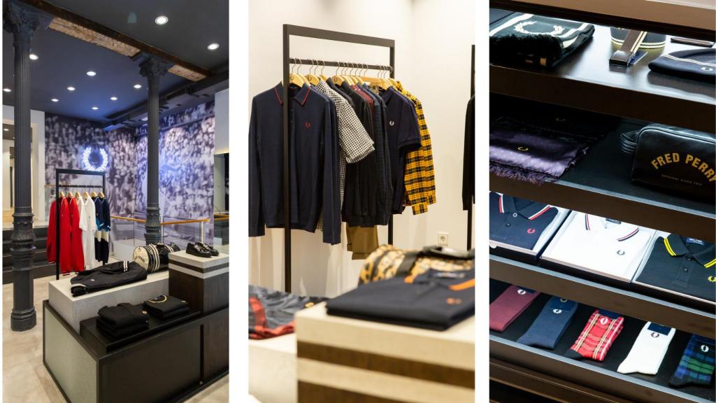 Así, es el interior de la tienda de Fred Perry en Madrid.