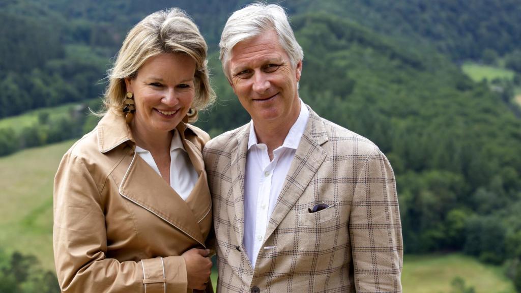 El rey Felipe de Bélgica con su mujer, Matilde.