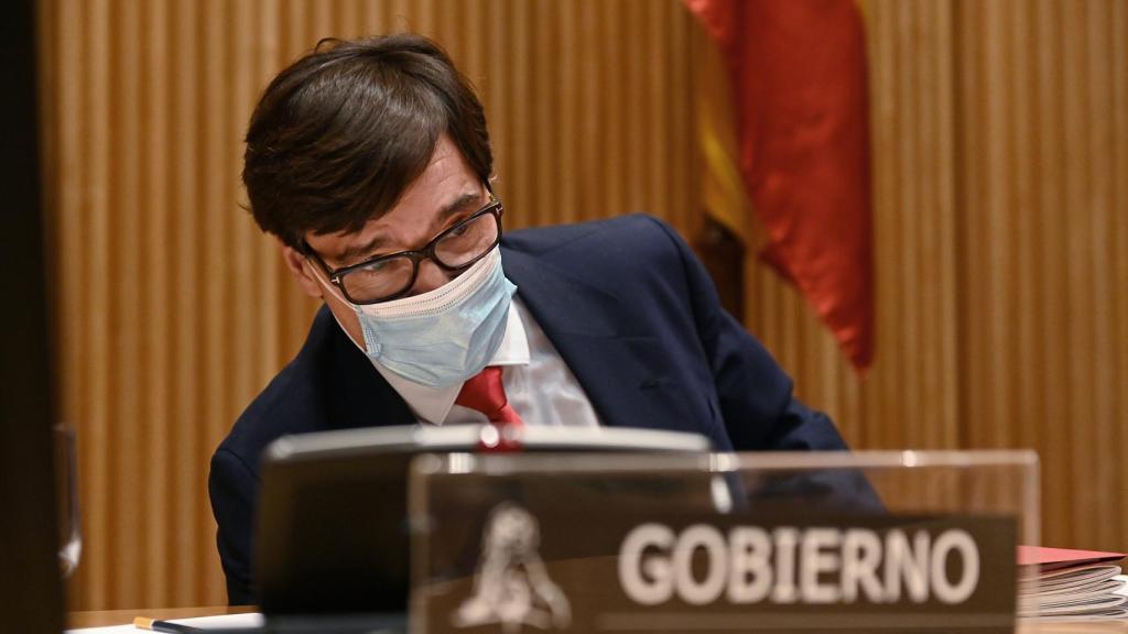 Salvador Illa, ministro de Sanidad, en la Comisión de Sanidad del Congreso.