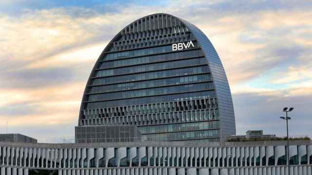 Sede del BBVA en Madrid, en el edificio conocido como 'La Vela'.
