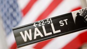 Indicador de Wall Street, donde se ubica la Bolsa de Nueva York.