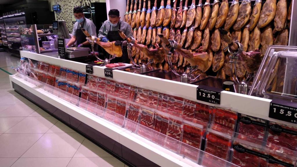 Carnicería de Mercadona donde venden el jamón de Incarlopsa.