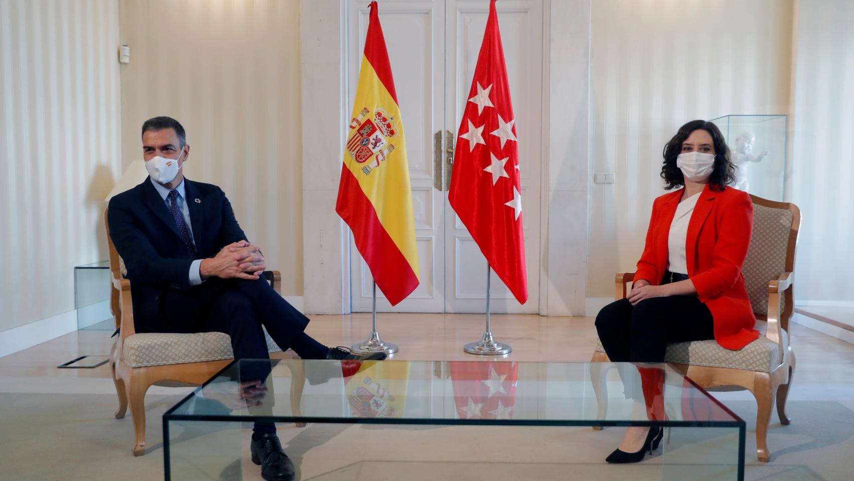 Pedro Sánchez e Isabel Díaz Ayuso, durante su última reunión.