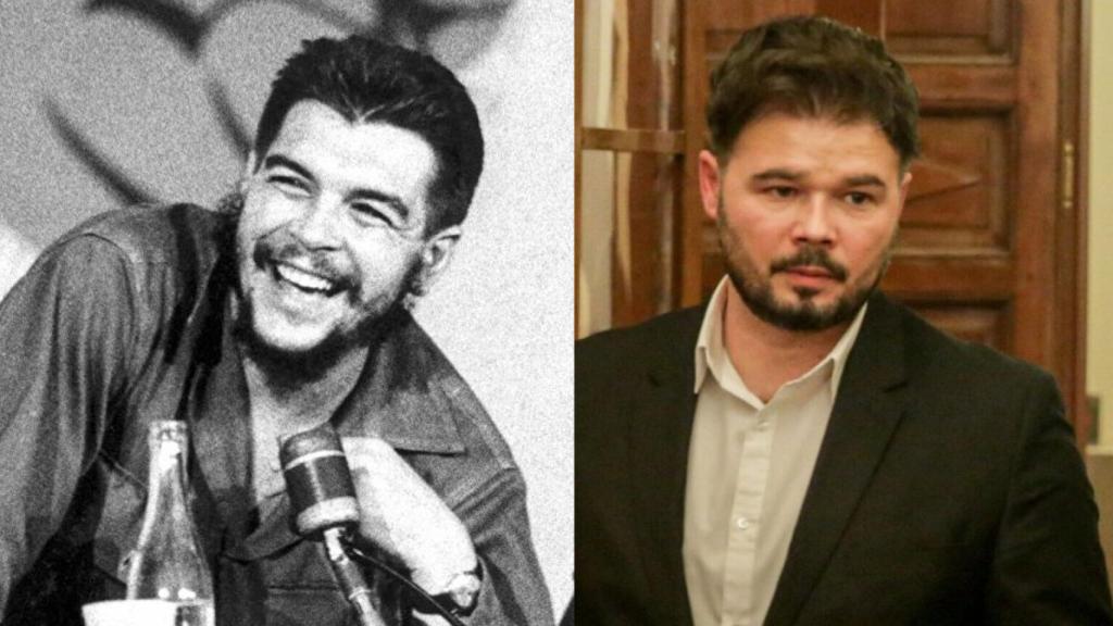 El Che Guevara y Gabriel Rufián en un fotomontaje.