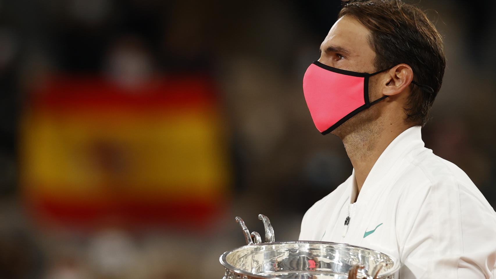 Nadal, durante la ceremonia de premios de Roland Garros.