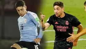 Fede Valverde en el partido de la selección de Uruguay frente a Chile y en el Betis - Real Madrid