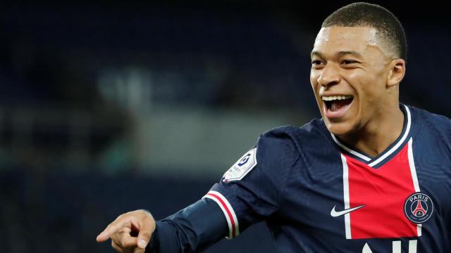 Kylian Mbappé, en un partido del PSG